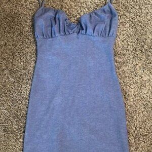 Lulus Denim Blue Spaghetti Strap Mini Dress